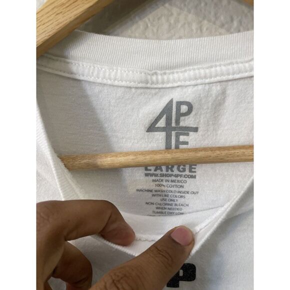 4PF 4 Pockets Full Lil‎ Baby White Short Sleeve Shirt Men's Large - Picture 6 of 8